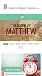 Mobile Screenshot of calvarychapelpasadena.com